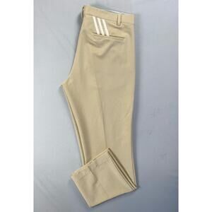 Adidas Lightweight Flex Waist Flat Front Golf Pants. Beige, Men's 34X30. EUC!